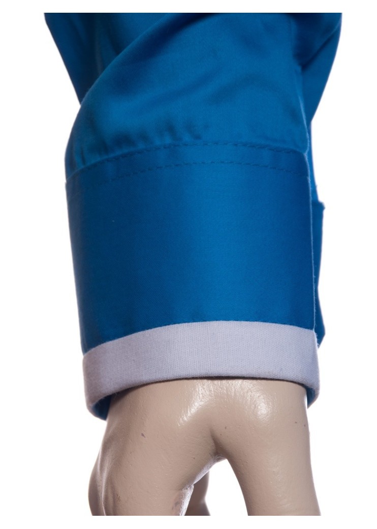 Camisa social azul náutico masculina manga longa de fio egípcio