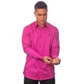 Camisa social pink masculina manga longa Fio Egípcio