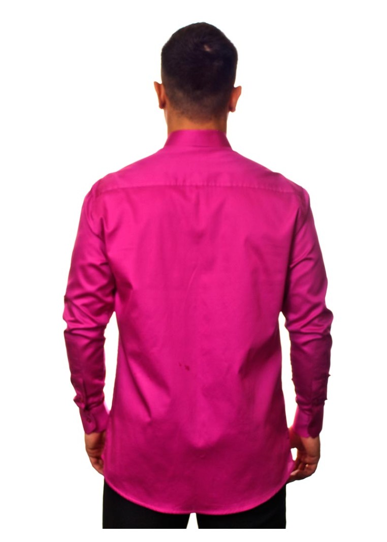 Camisa social pink masculina manga longa Fio Egípcio