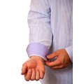 Camisa social listrada lilás masculina manga longa de algodão Camisa social listrada lilás masculina manga longa de algodão