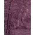 Camisa social masculina microestampa vinho PREMIUM Camisa social masculina microestampa vinho PREMIUM