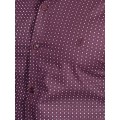 Camisa social masculina microestampa vinho PREMIUM