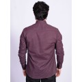 Camisa social masculina microestampa vinho PREMIUM