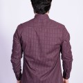 Camisa social masculina microestampa vinho PREMIUM