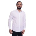 Camisa social branca masculina de microfibra manga longa Camisa social branca masculina de microfibra manga longa