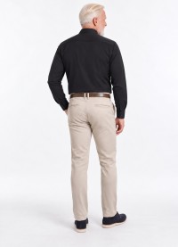 Camisa preta masculina manga longa de microfibra