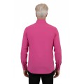 Camisa social masculina de microfibra manga longa,  pink