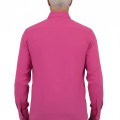 Camisa social masculina de microfibra manga longa,  pink