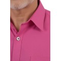 Camisa social masculina de microfibra manga longa,  pink