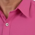 Camisa social masculina de microfibra manga longa,  pink