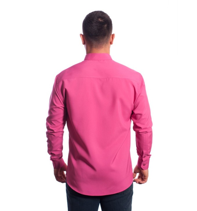 Camisa social masculina de microfibra manga longa, pink Camisa social masculina de microfibra manga longa, pink