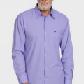 Camisa social masculina de microfibra manga longa, lilás