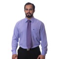 Camisa social masculina de microfibra manga longa, lilás Camisa social masculina de microfibra manga longa, lilás