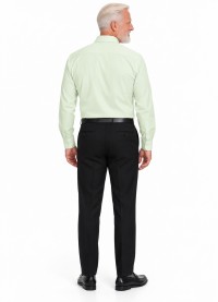 Camisa masculina verde água de microfibra manga longa