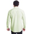 Camisa masculina verde água de microfibra manga longa