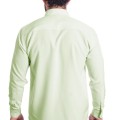 Camisa masculina verde água de microfibra manga longa
