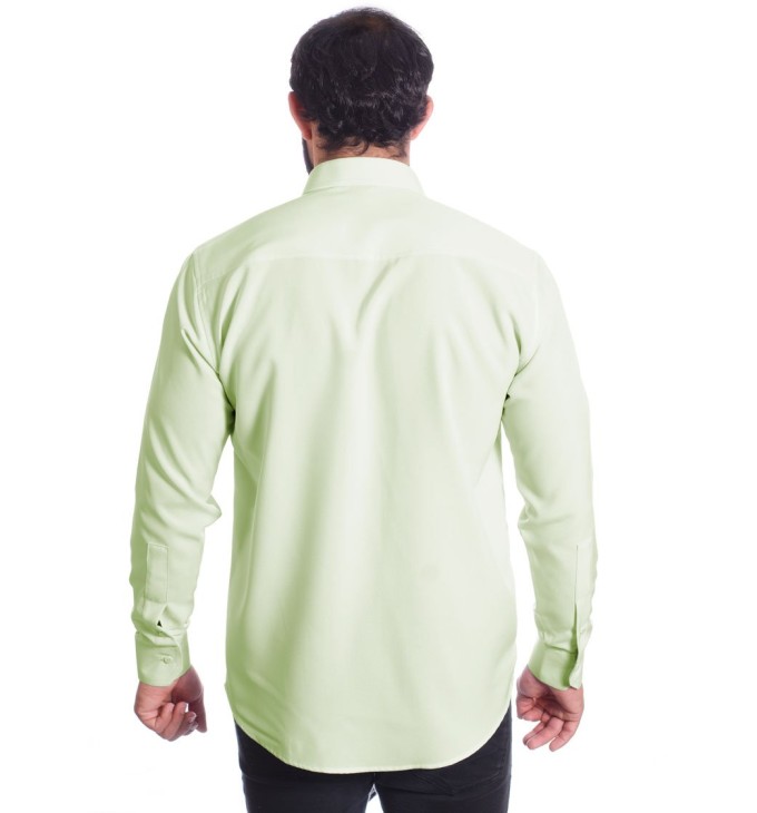 Camisa masculina verde água de microfibra manga longa Camisa masculina verde água de microfibra manga longa