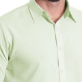 Camisa masculina verde água de microfibra manga longa