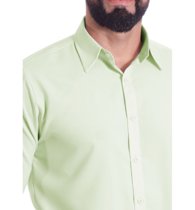 Camisa masculina verde água de microfibra manga longa Camisa masculina verde água de microfibra manga longa