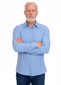 Camisa social azul colonial masculina de microfibra