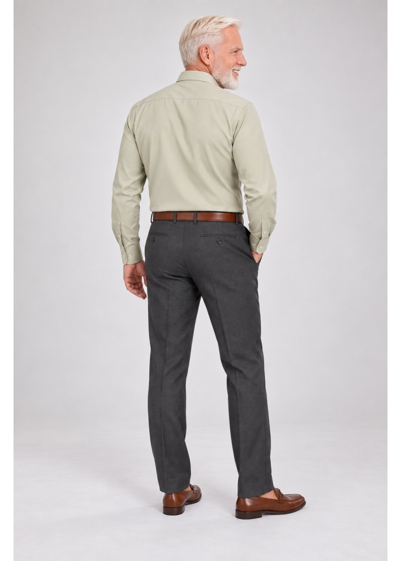 Camisa caqui masculina manga longa de microfibra