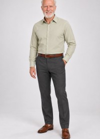 Camisa caqui masculina manga longa de microfibra