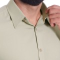 Camisa caqui masculina manga longa de microfibra
