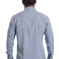 Camisa masculina cinza casual de manga longa