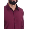 Camisa masculina bordo casual de manga longa Camisa masculina bordo casual de manga longa