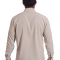 Camisa masculina caqui casual de manga longa