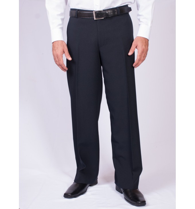 Calça social masculina gabardine sem pregas, preta Calça social masculina gabardine sem pregas, preta