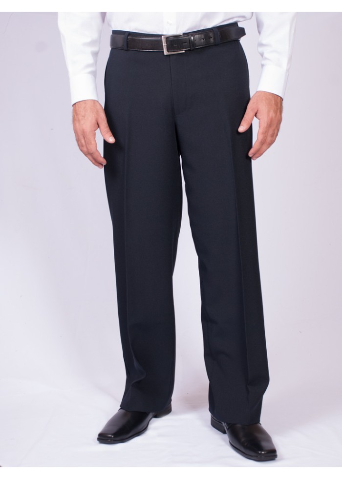 Calça social masculina gabardine sem pregas, marinho