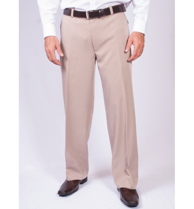 Calça social masculina gabardine sem pregas, caqui Calça social masculina gabardine sem pregas, caqui