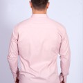Camisa social nude masculina de algodão de manga longa