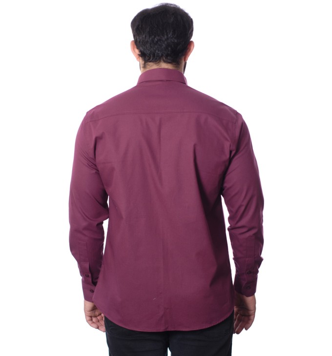 Camisa social bordô masculina manga longa de algodão Camisa social bordô masculina manga longa de algodão