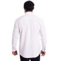 Camisa social branca masculina de algodão