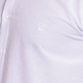 Camisa social masculina de algodão manga curta, branca