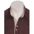Camisa masculina de bolinha manga curta, marrom Camisa masculina de bolinha manga curta, marrom