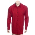 Camisa masculina de bolinha manga longa, vermelha Camisa masculina de bolinha manga longa, vermelha
