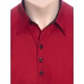 Camisa masculina de bolinha manga longa, vermelha Camisa masculina de bolinha manga longa, vermelha