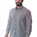 Camisa masculina listrada branco e preto
