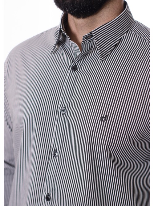 Camisa masculina listrada branco e preto Camisa masculina listrada branco e preto