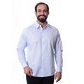 Camisa masculina listrada azul