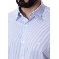 Camisa masculina listrada azul