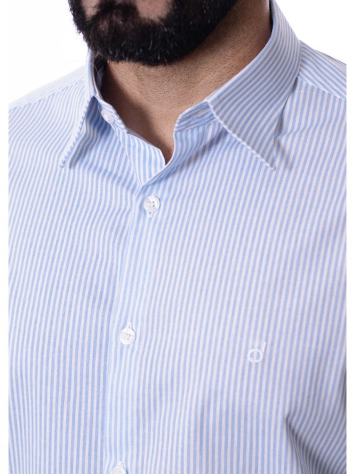 Camisa masculina listrada azul Camisa masculina listrada azul