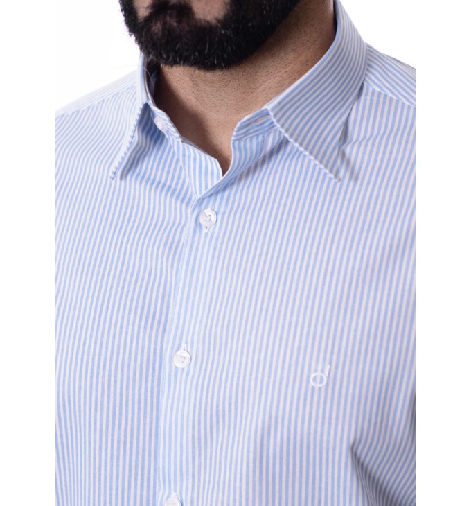 Camisa masculina listrada azul Camisa masculina listrada azul