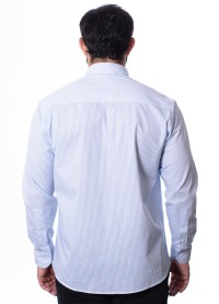 Camisa masculina listrada azul