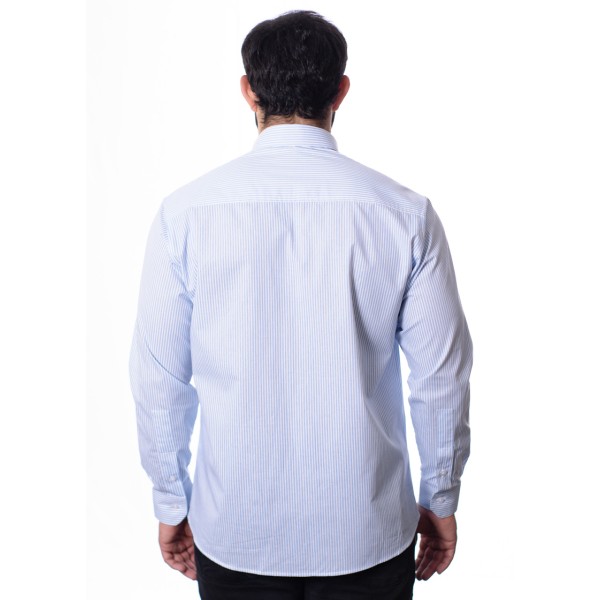 Camisa masculina listrada azul