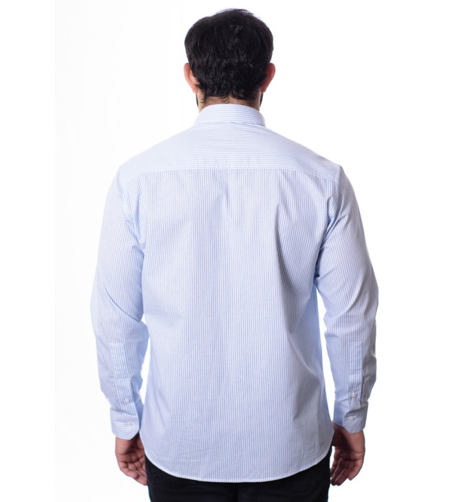 Camisa masculina listrada azul Camisa masculina listrada azul