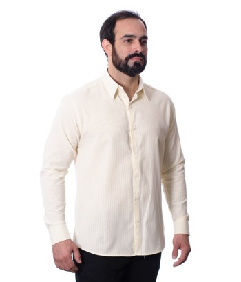Camisa masculina listrada amarela
